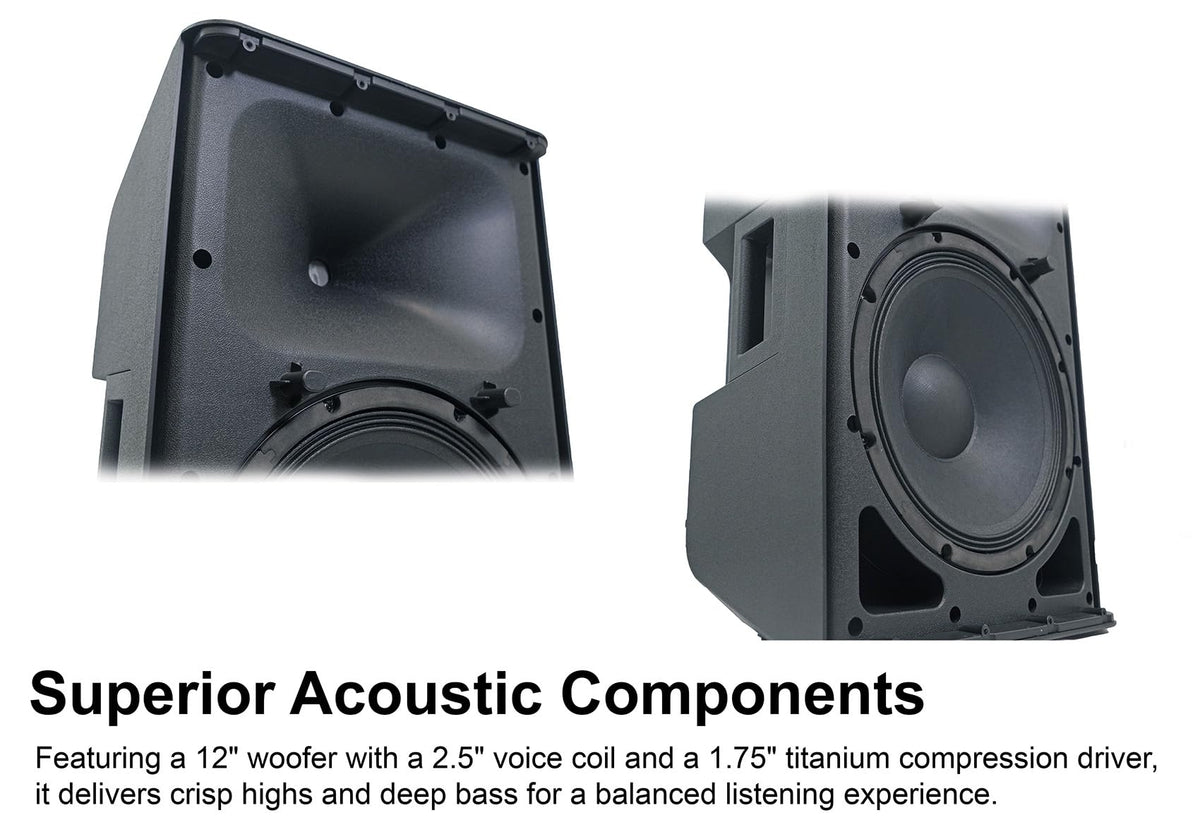 12" Powered DJ PA Speaker with Stand T58599
