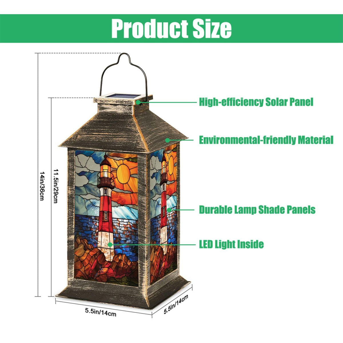 Solar Powered Waterproof Hanging Lantern B631311