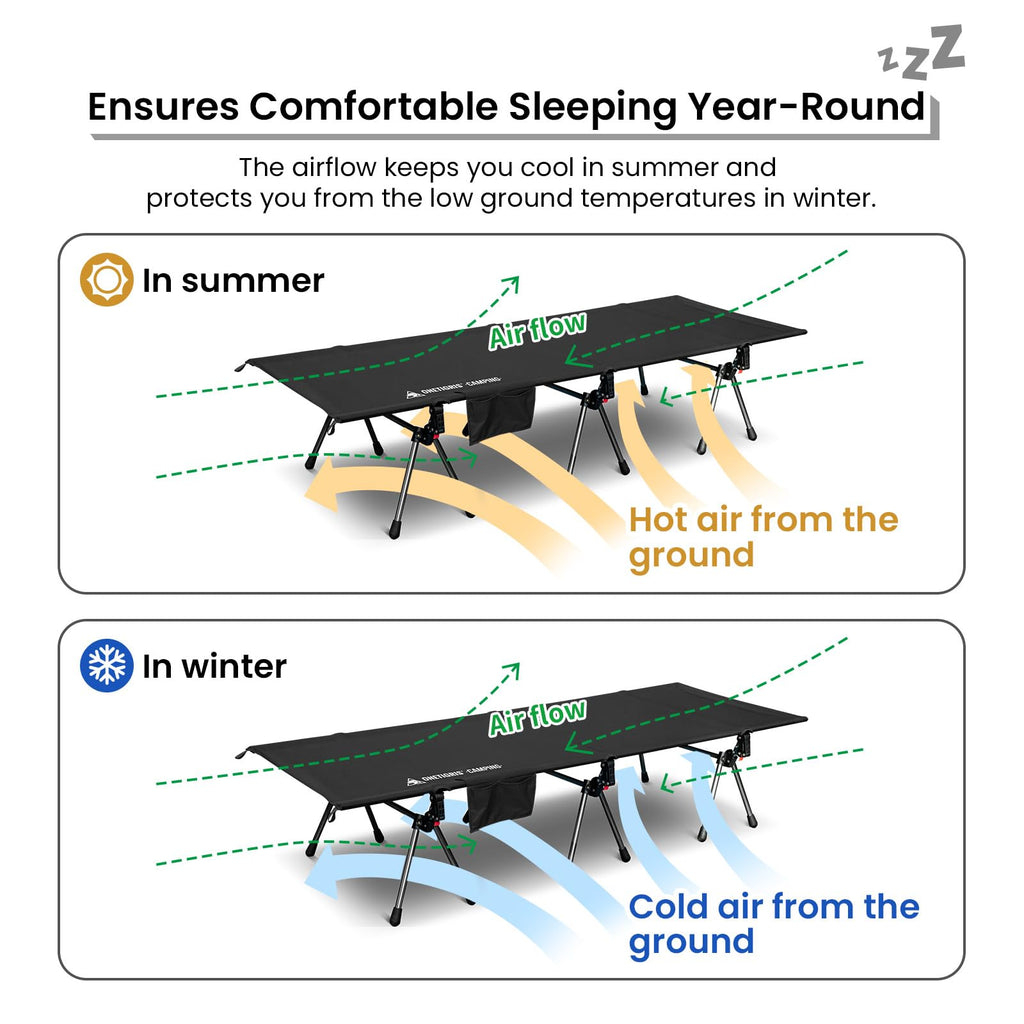 Height Adjustable Folding Camping Cot B4516