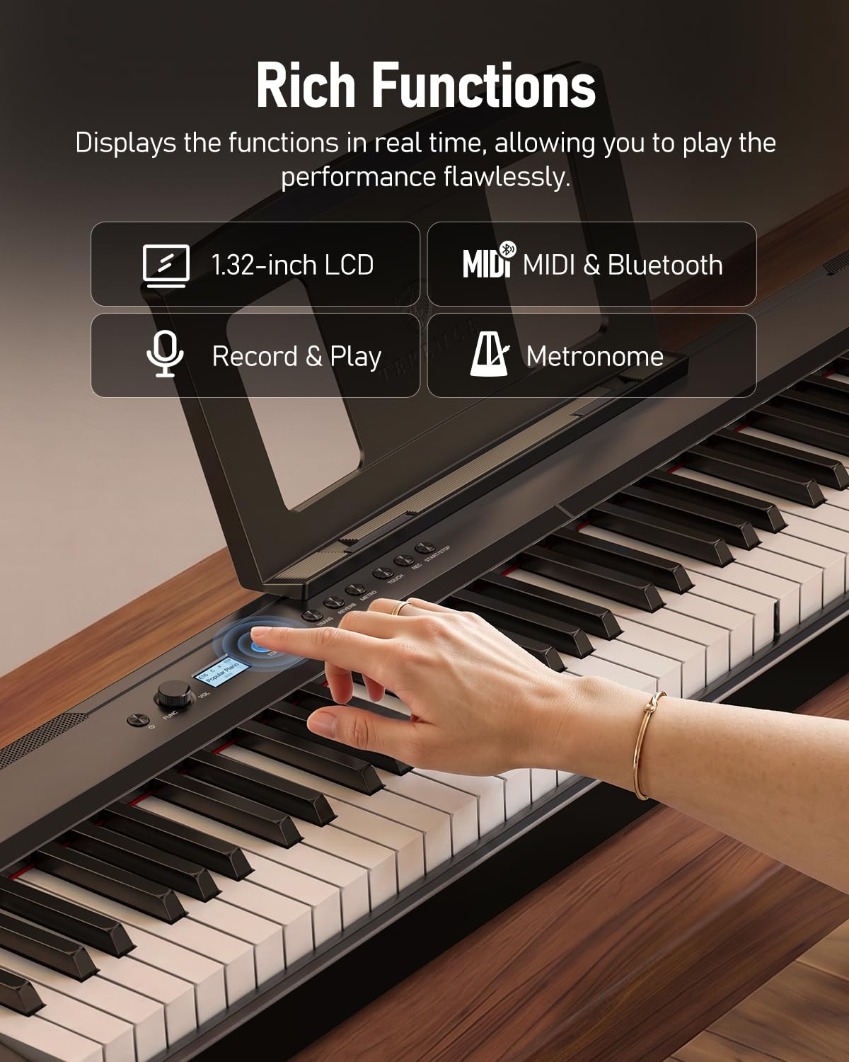 Folding 88-Key Weighted Digital Piano U366419