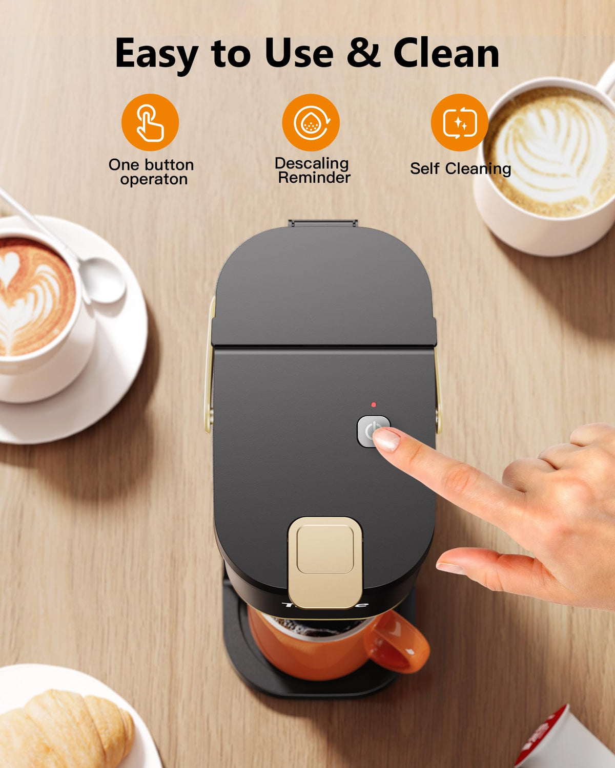 Mini Single Serve Coffee Maker with 30 Descaler Tablets W377248