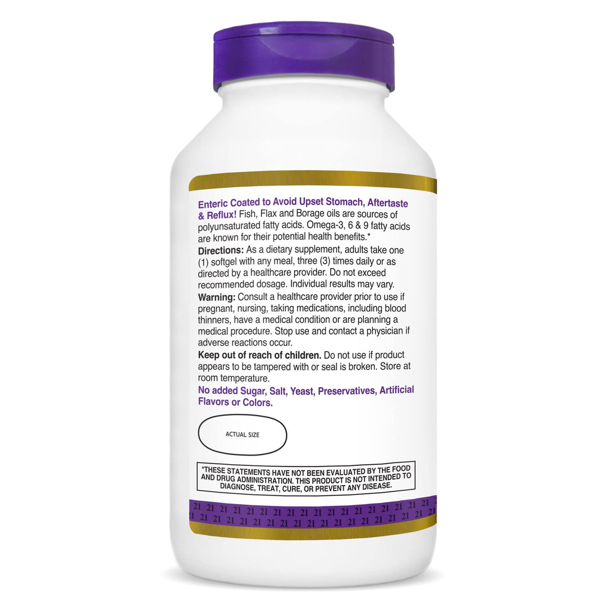 Omega 3-6-9 Softgels, 180 Count V8505