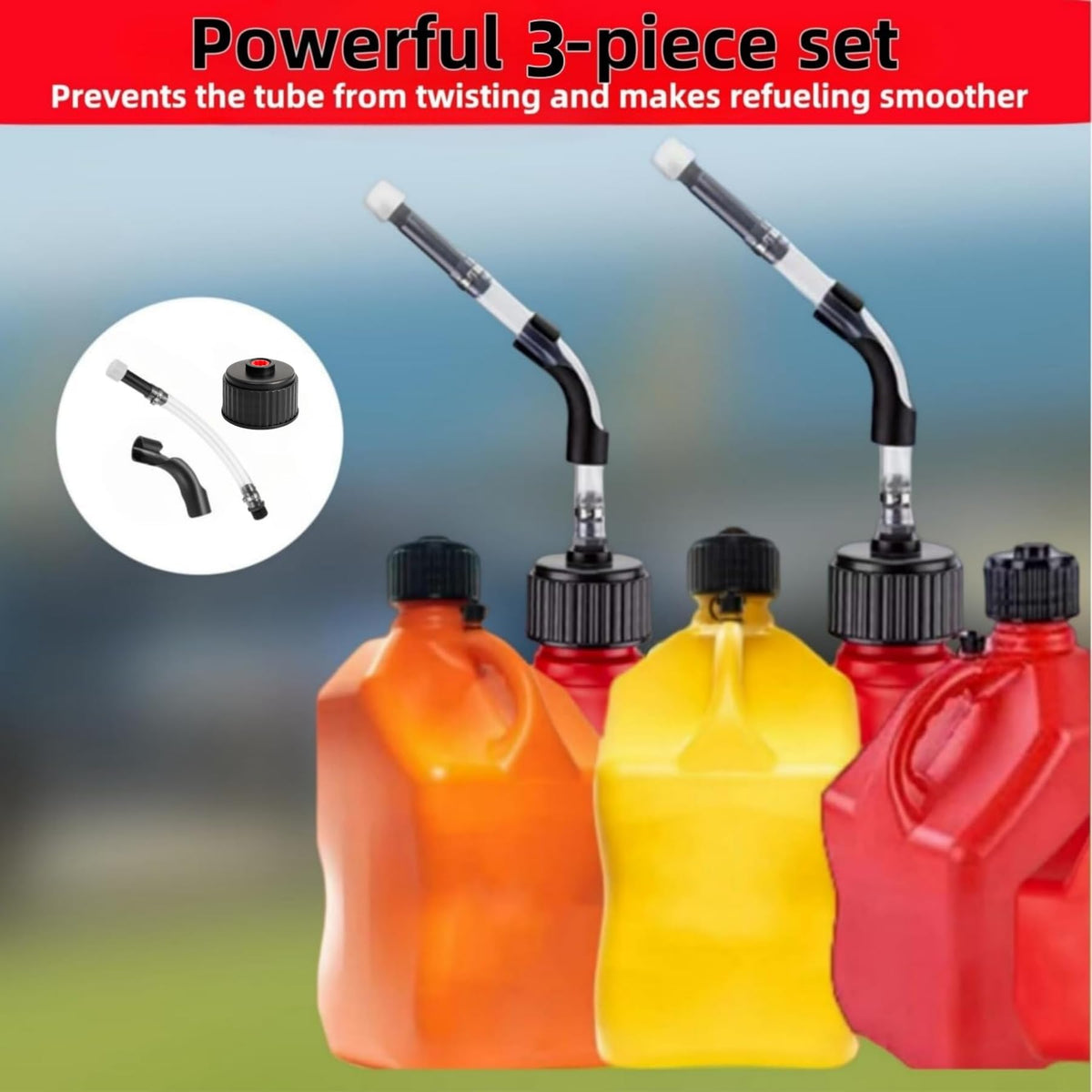 Fuel Jug Hose and Hose Benders, Gas Can Cap R197224
