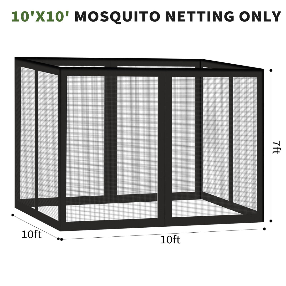 10' x 10' Pop Up Canopy Tent Replacement Mosquito Netting T6901