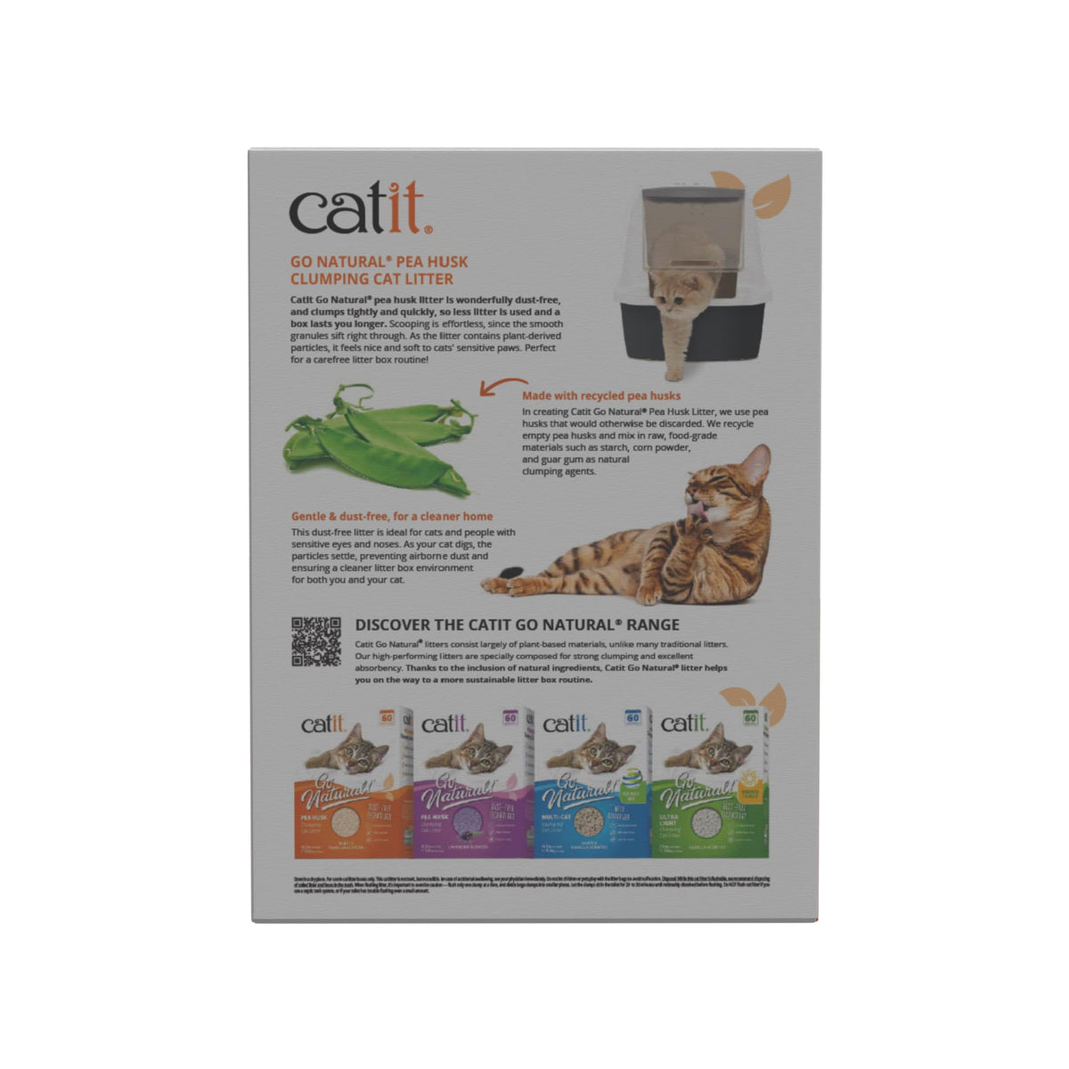 Pea Husk Clumping Cat Litter 12.3 lb Pack of 2 X310