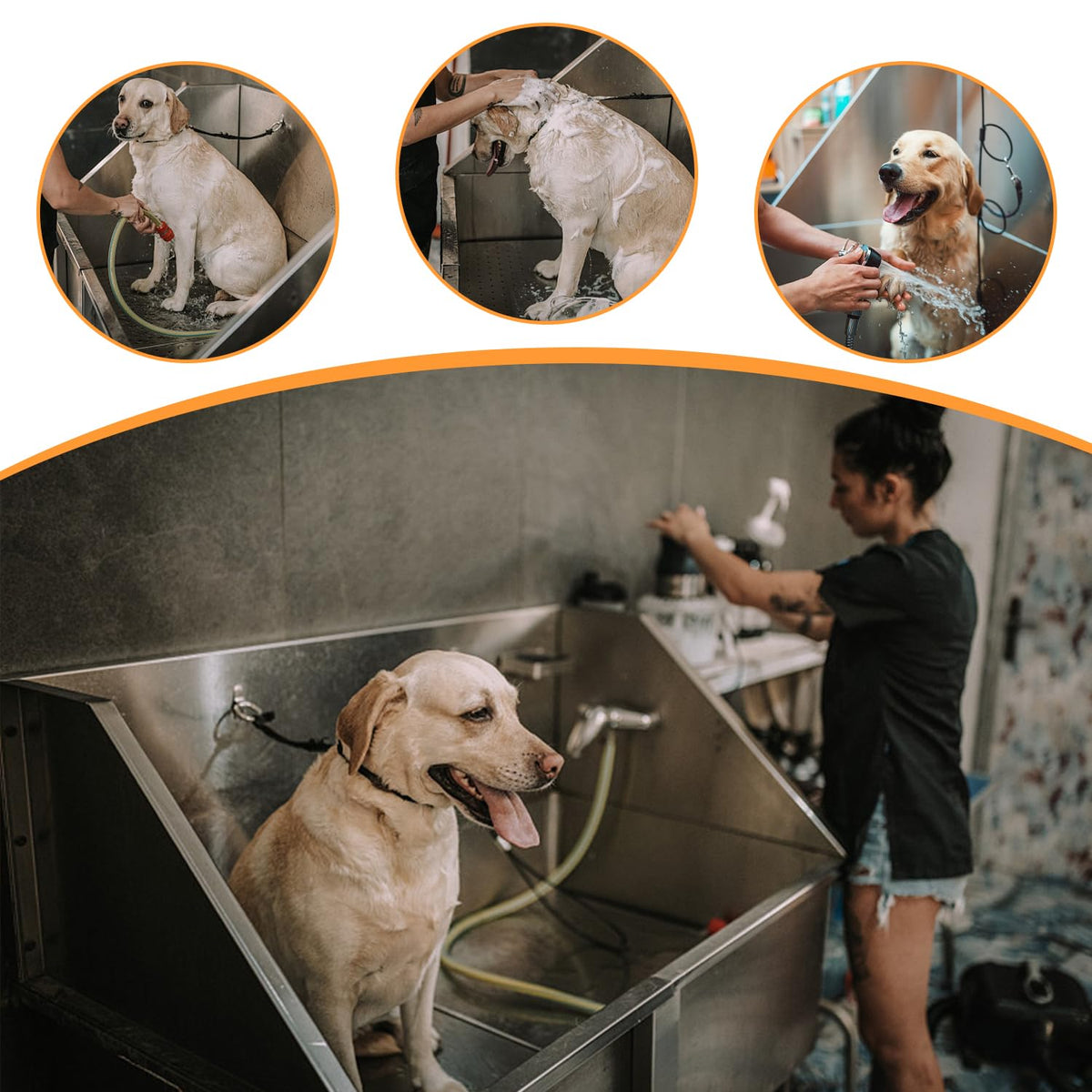 Stainless Steel Dog Grooming Tub X2190
