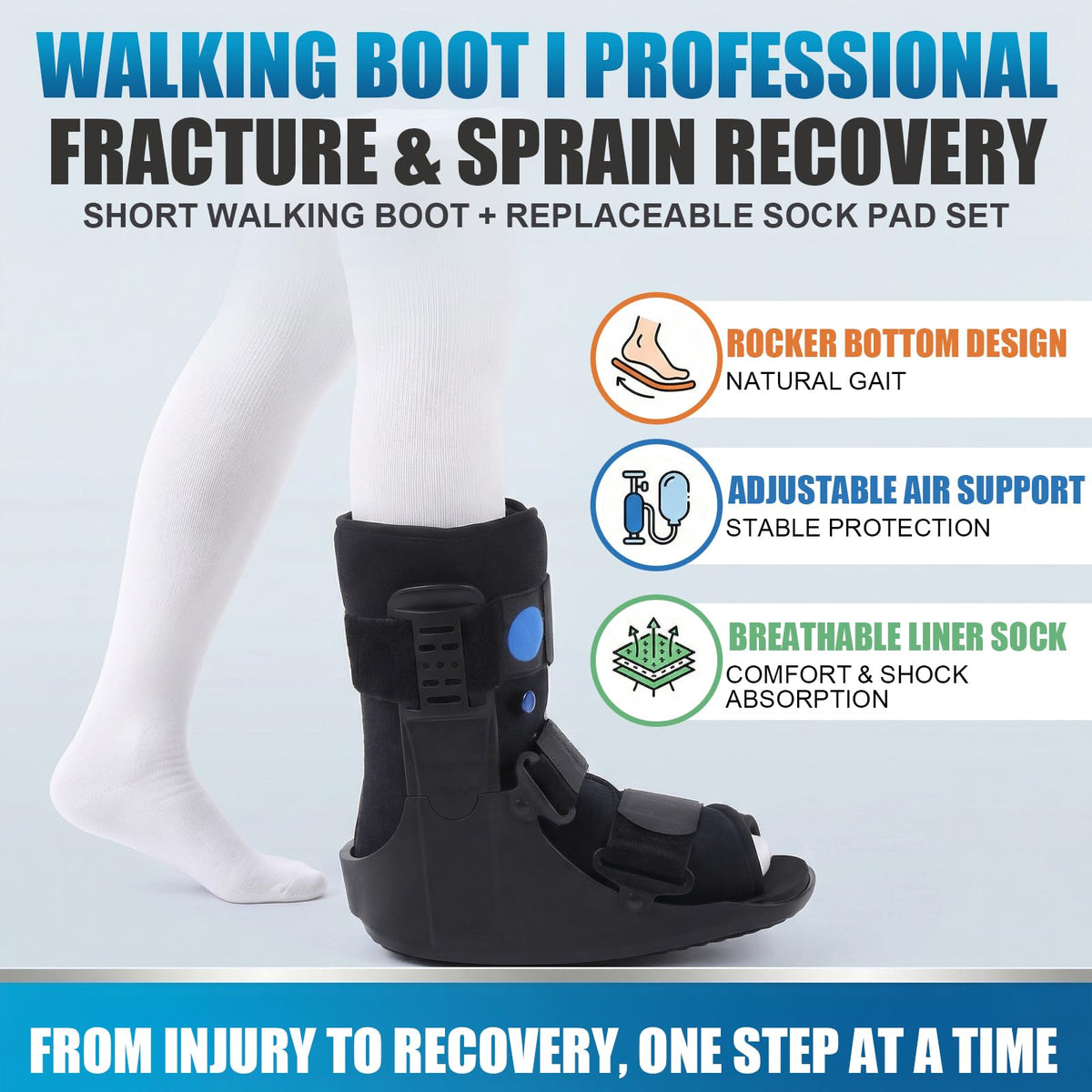 Inflatable Walker Fracture Boot with Replacement Sock Liner (Medium) N677