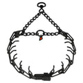 Black Stainless Steel Dog Collar with Quick Release Buckle P256