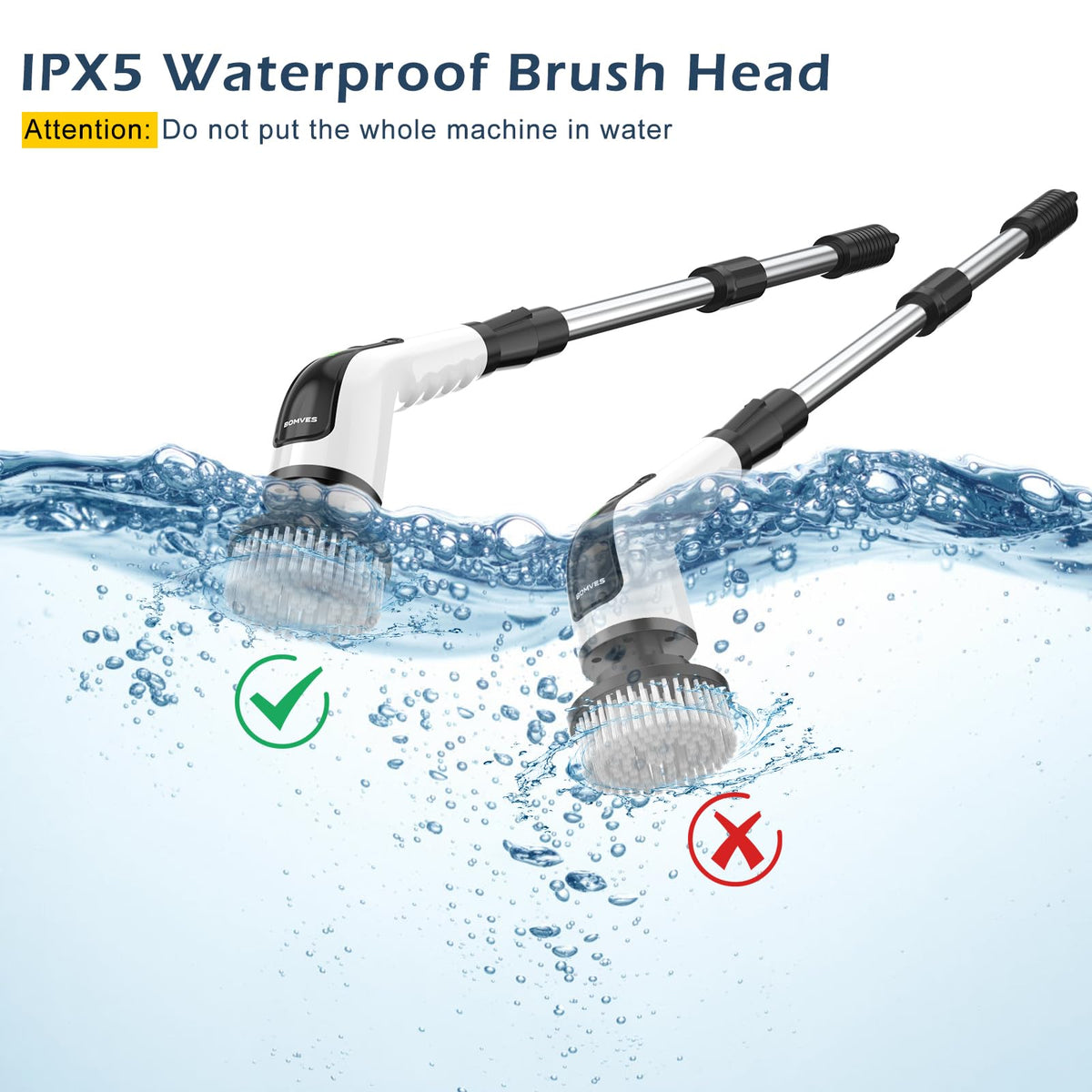Electric Spin Scrubber with Long Handle E839144