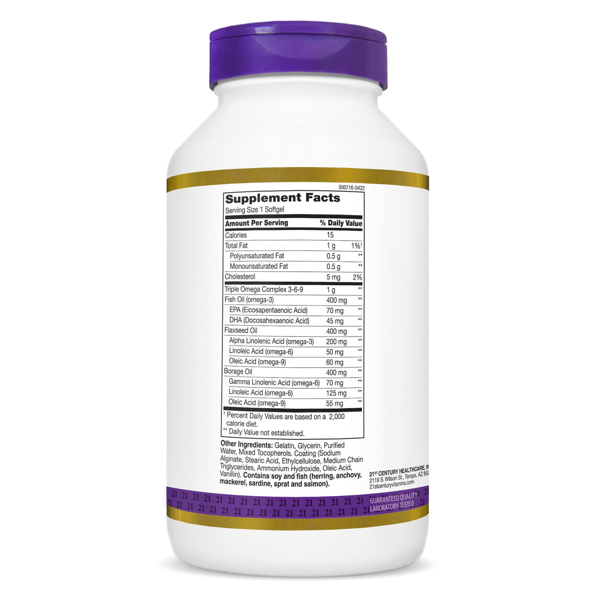 Omega 3-6-9 Softgels, 180 Count V8505