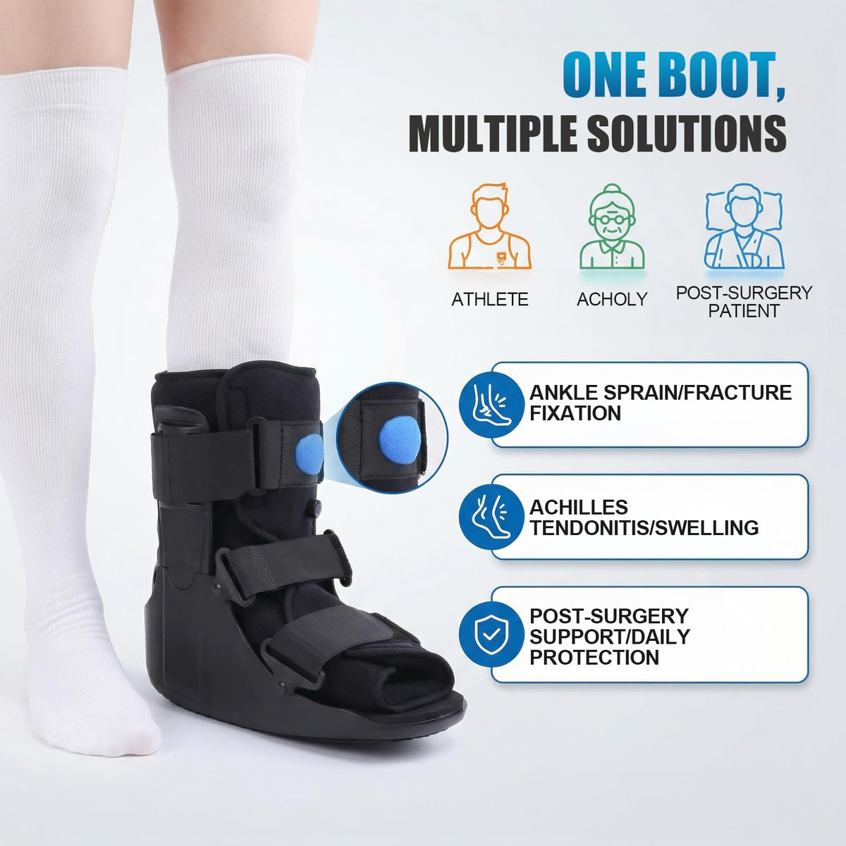 Inflatable Walker Fracture Boot with Replacement Sock Liner (Medium) N677