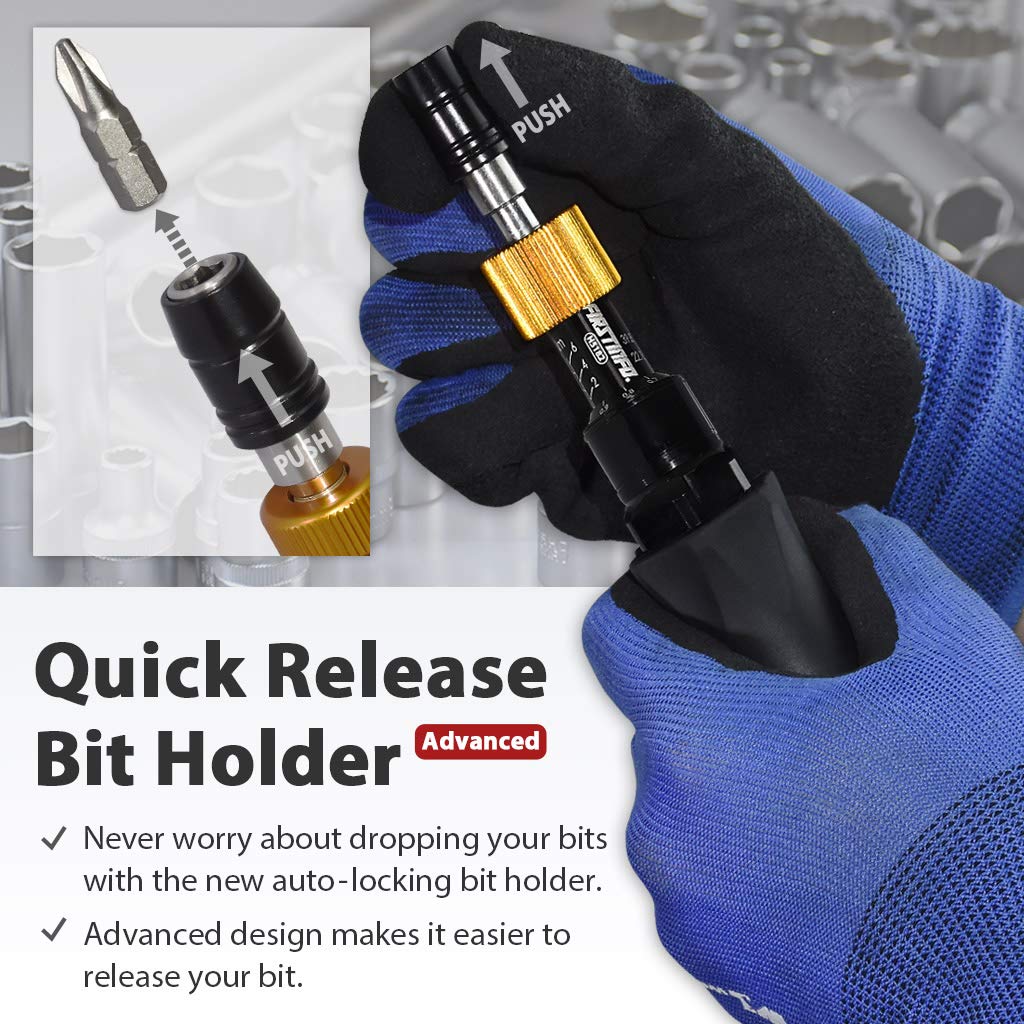 Precision Certified Torque Screwdriver 1-6 Nm with 1/4 Inch Hex Bit Holder M779762