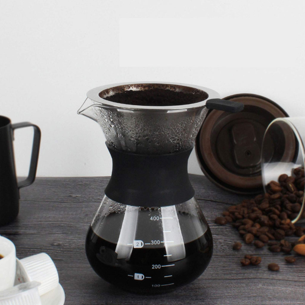 Pour Over Coffee Maker, Paperless Glass Dripper 400ML M6031
