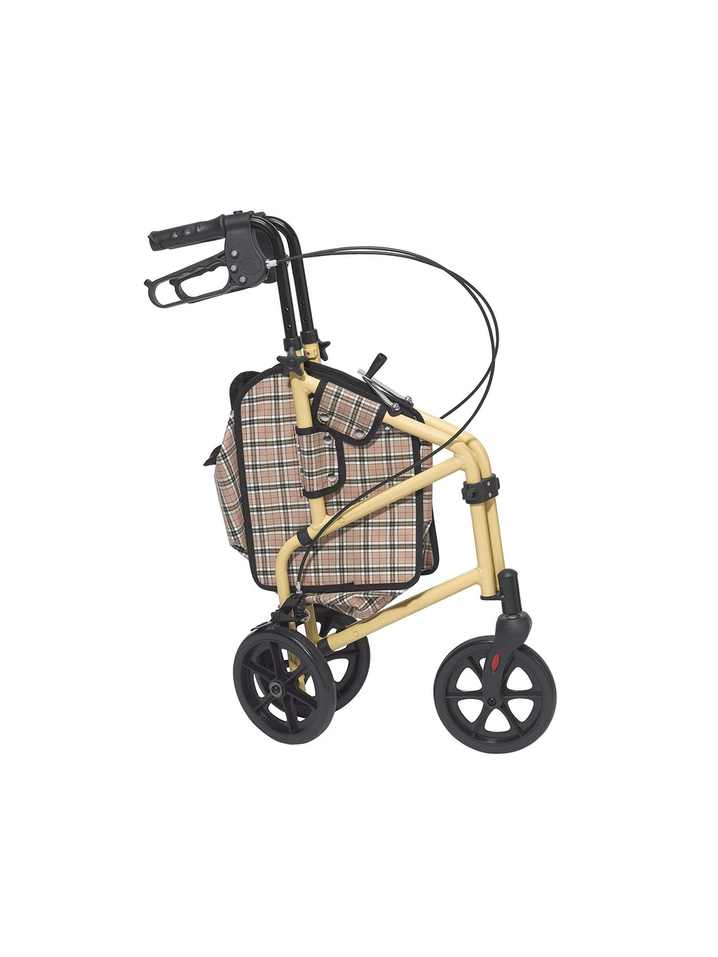 Tan Plaid Rollator Walker with Wheels C687