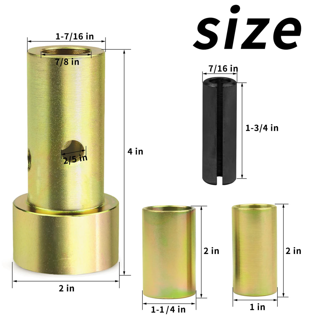 Quick Hitch Adapter Bushing Set with Top Link Bushings, 2 Pair, Gold F9237