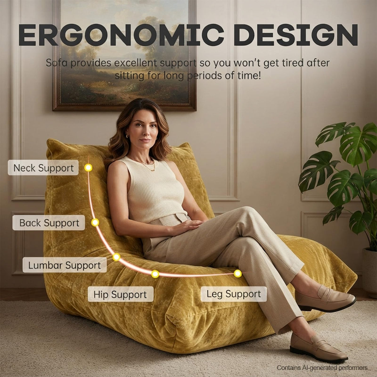 Large Bean Bag Chairs with Filler M634018