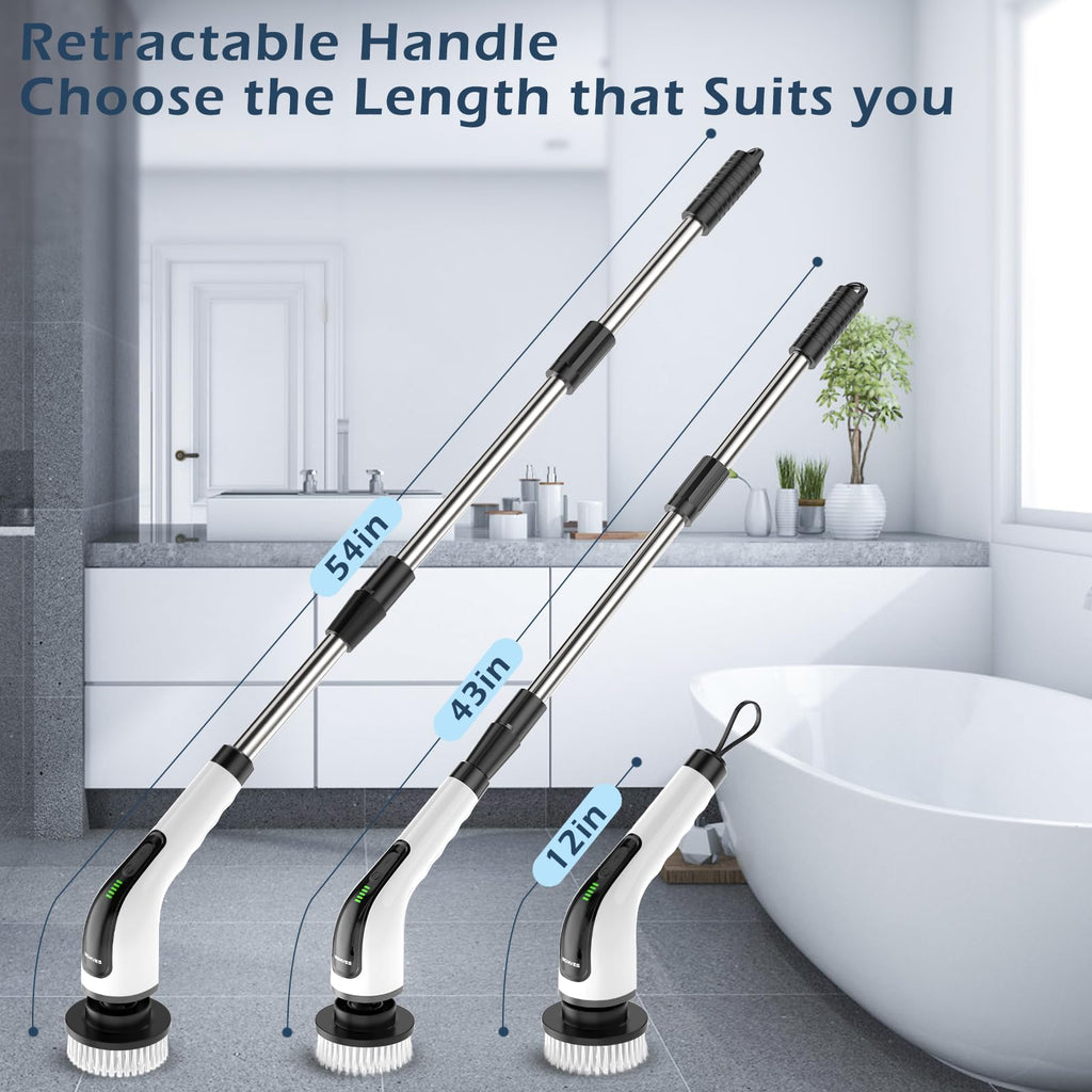 Electric Spin Scrubber with Long Handle E839144