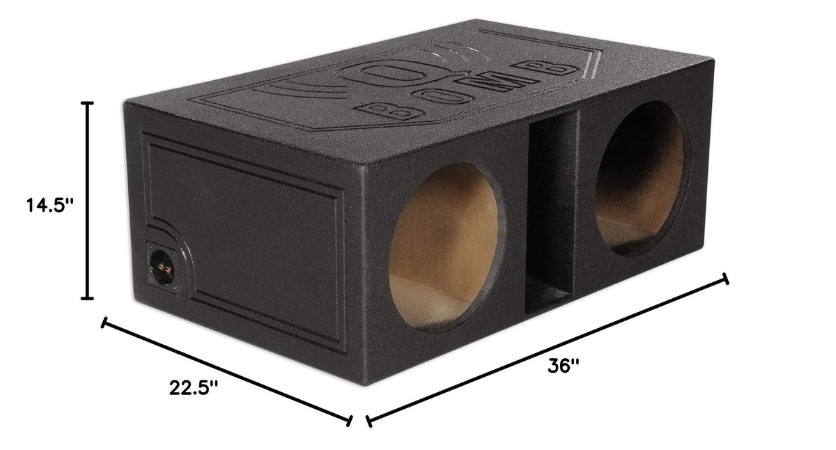 Dual 12" Vented Subwoofer Box Enclosure F807