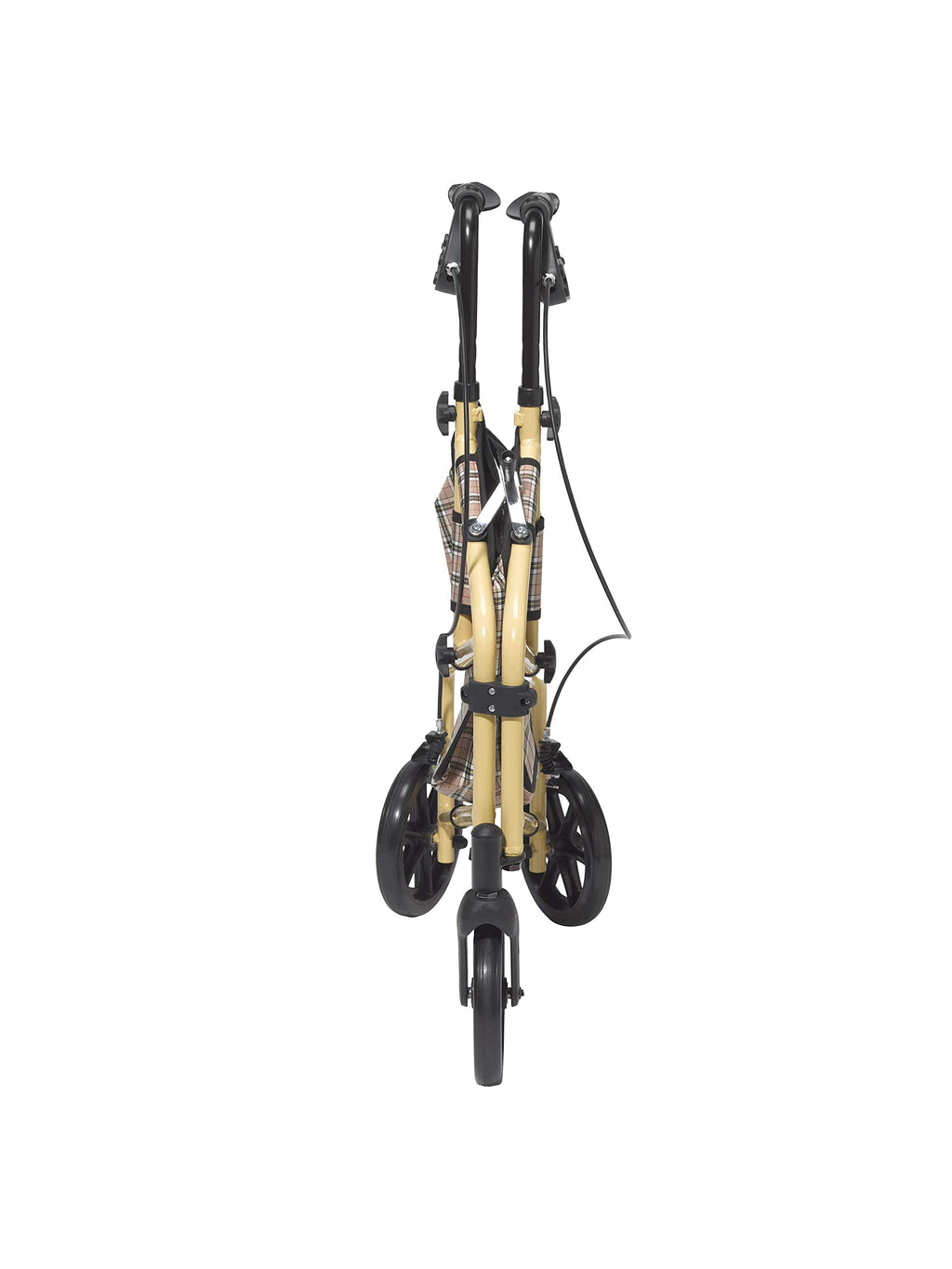 Tan Plaid Rollator Walker with Wheels C687