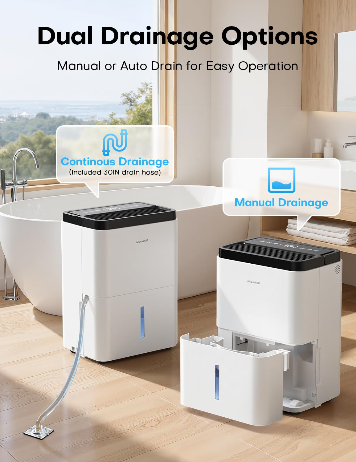 35 Pints Dehumidifier with Drain Hose S210