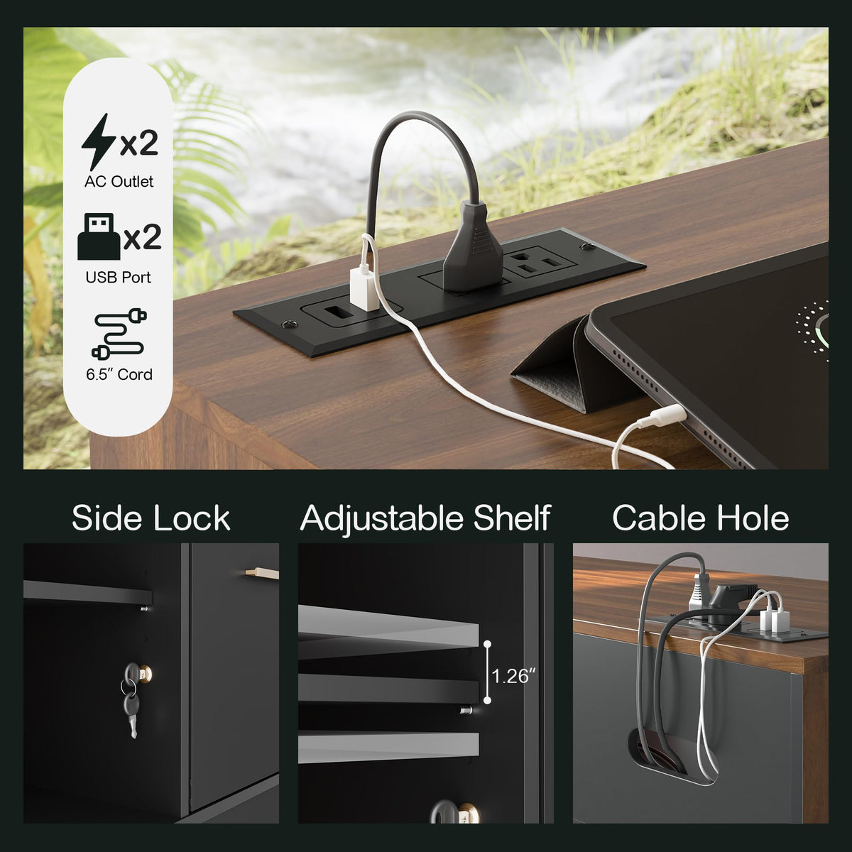 4 Drawer File Cabinet with Lock D689