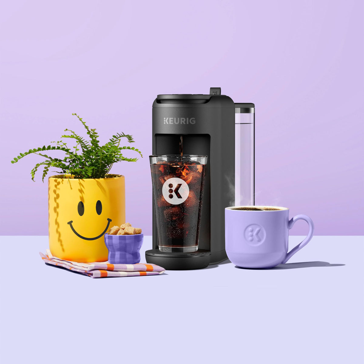 Single-Serve K-Cup Pod Coffee Maker, 3 Cup Sizes, 50 oz Removable Reservoir, Matte Black B685157