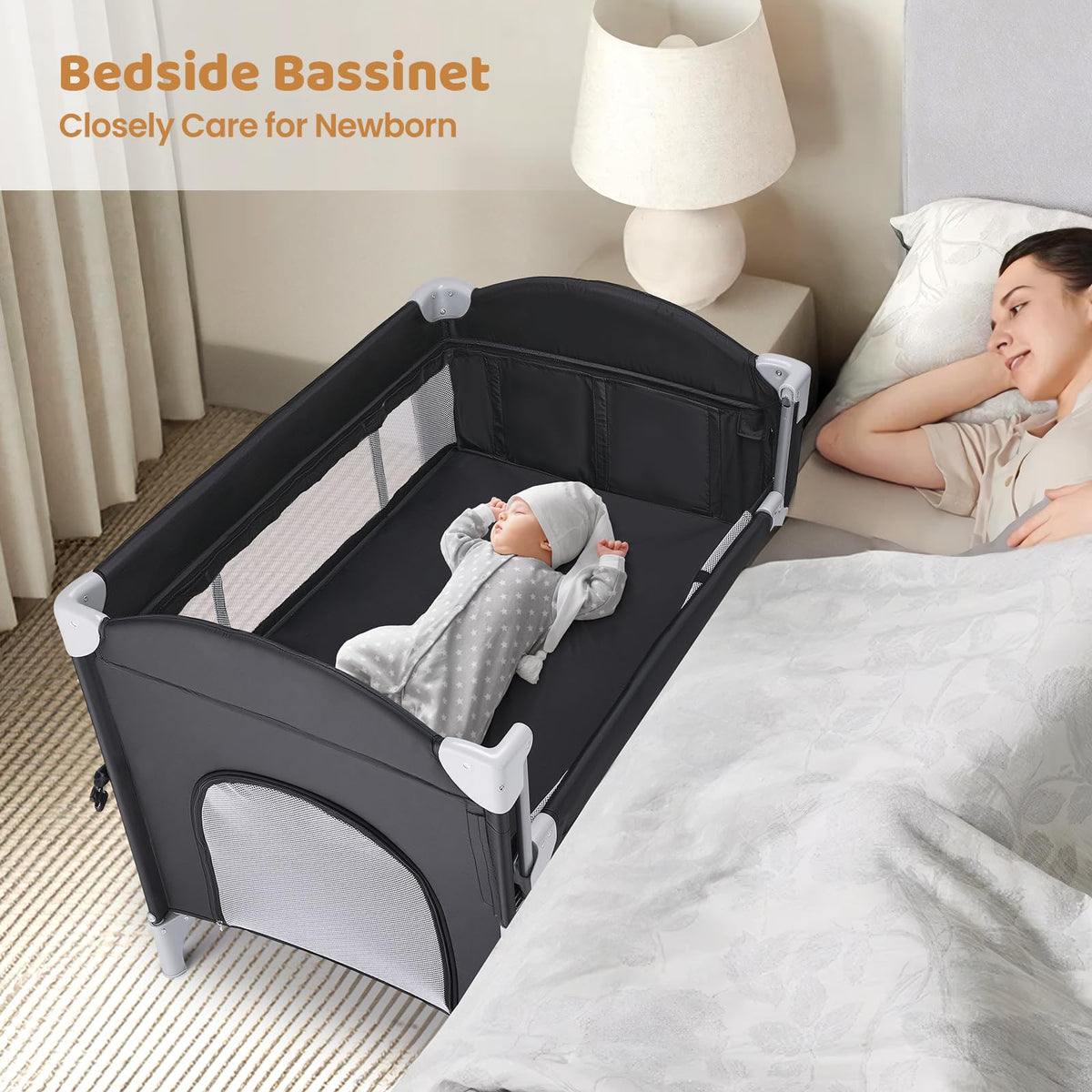 5-in-1 Pack and Play with Bassinet, Changing Table and Portable Crib N395971