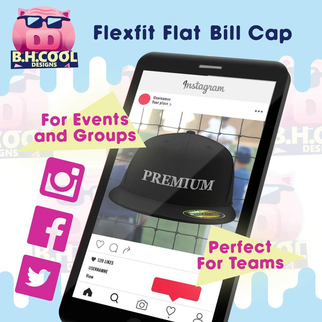 Flat Bill Fitted Hat B746905