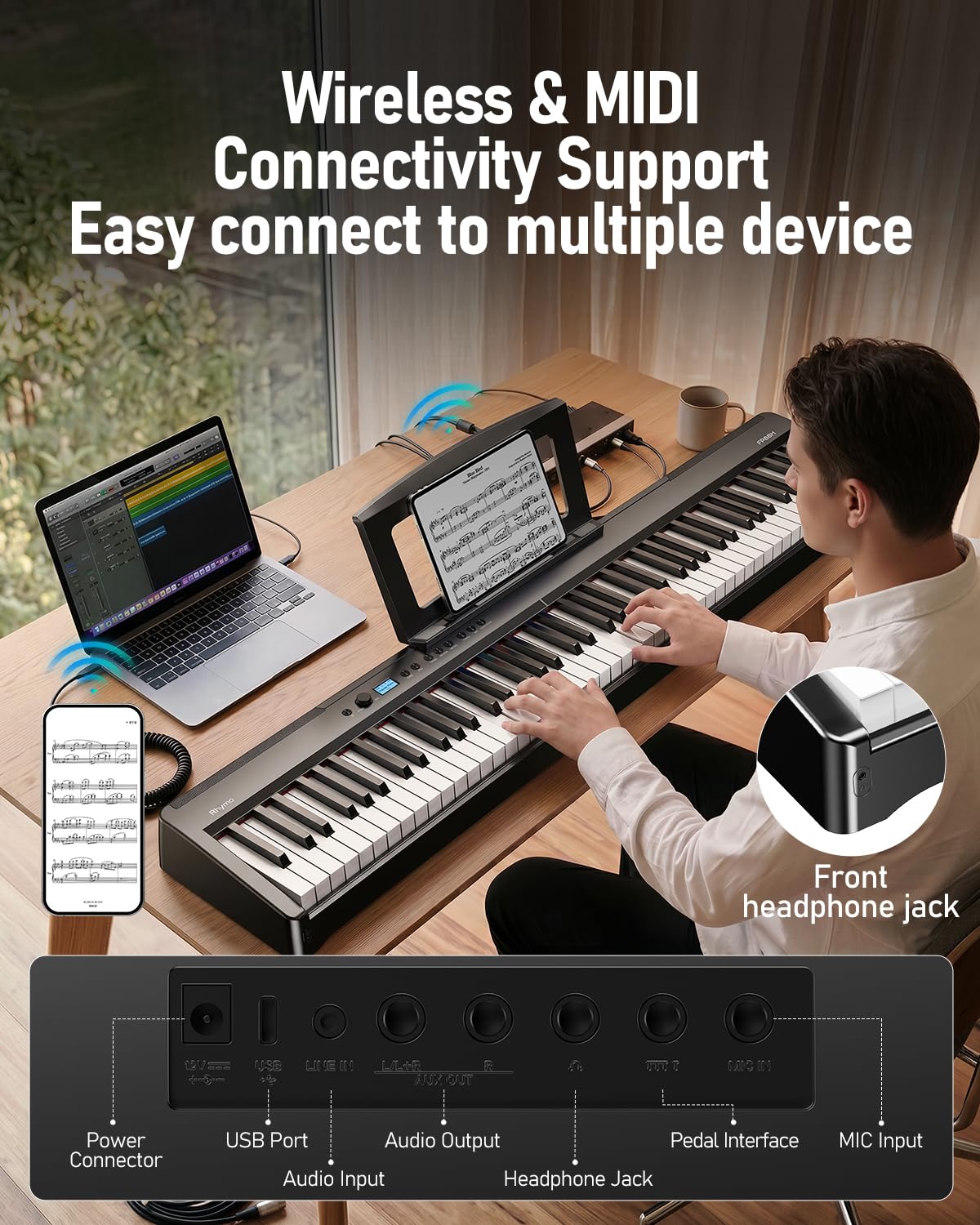 Folding 88-Key Weighted Digital Piano U366419