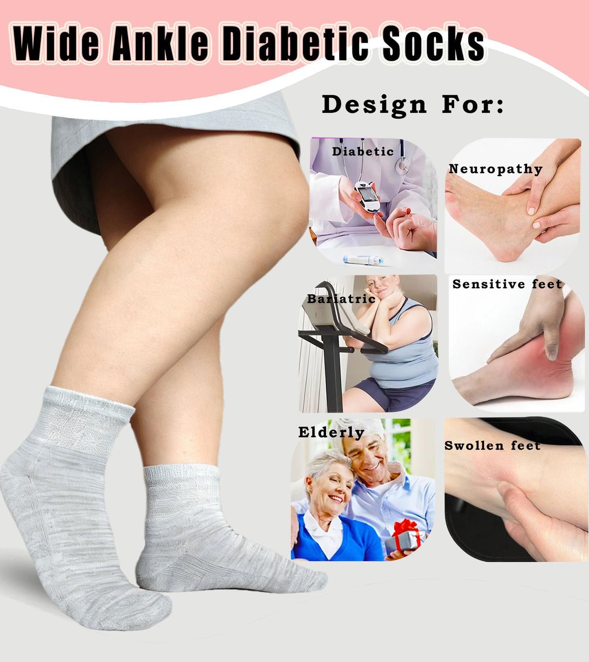 Non Binding Ankle Socks 6 Pairs P495044
