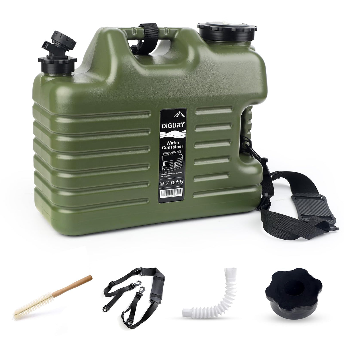 5 Gallon BPA Free Water Jug with Spigot Green N812