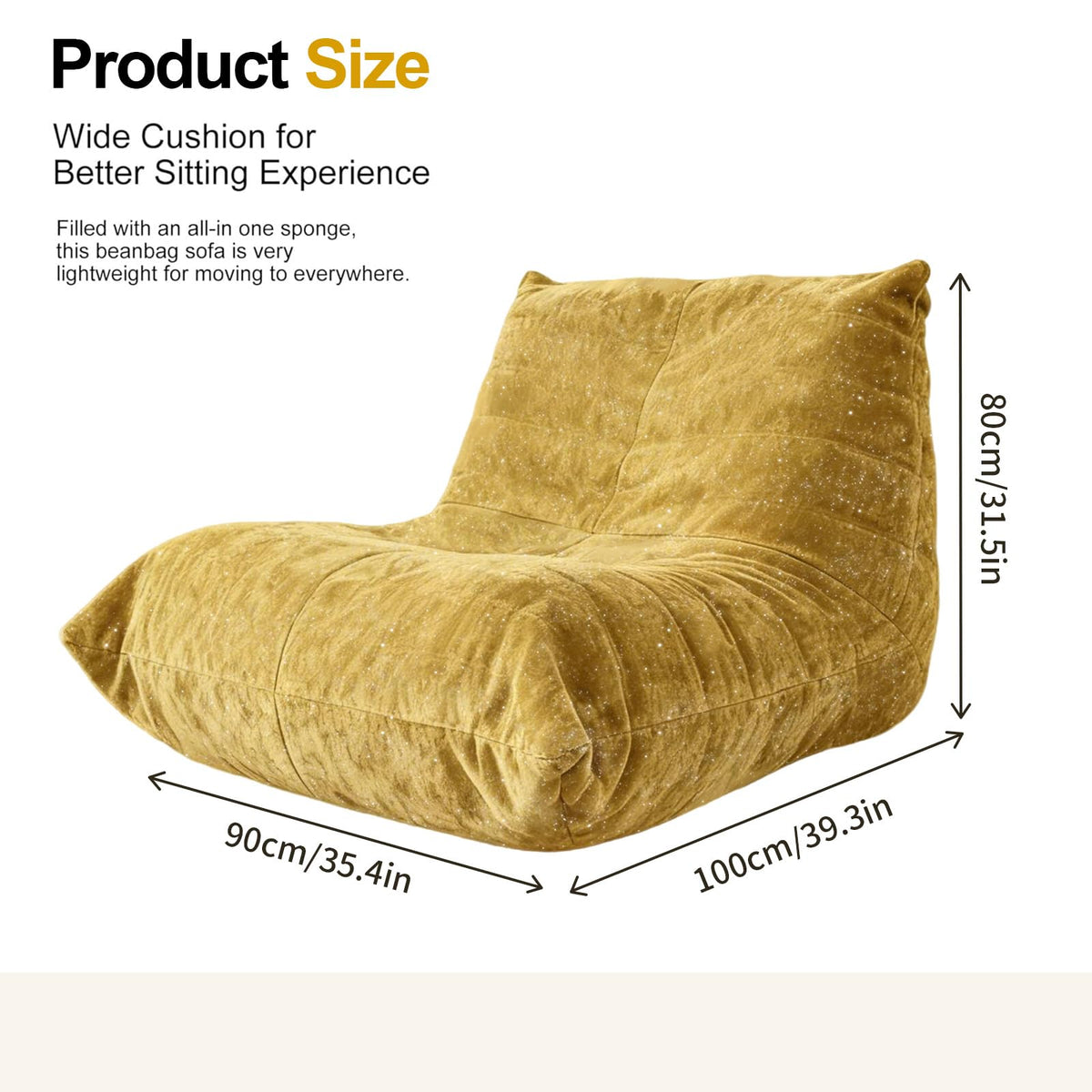 Large Bean Bag Chairs with Filler M634018