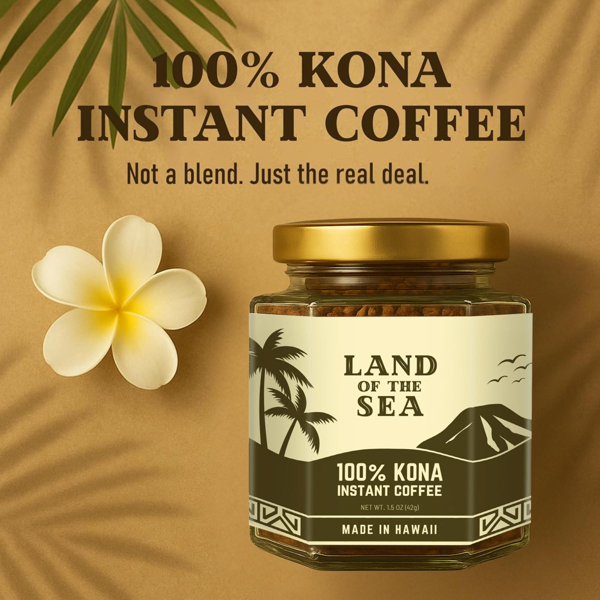 Hawaiian Instant Coffee 3 Packs Medium Roast Freeze Dried Arabica D78292