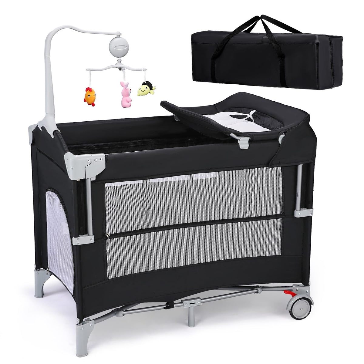 5-in-1 Pack and Play with Bassinet, Changing Table and Portable Crib N395971
