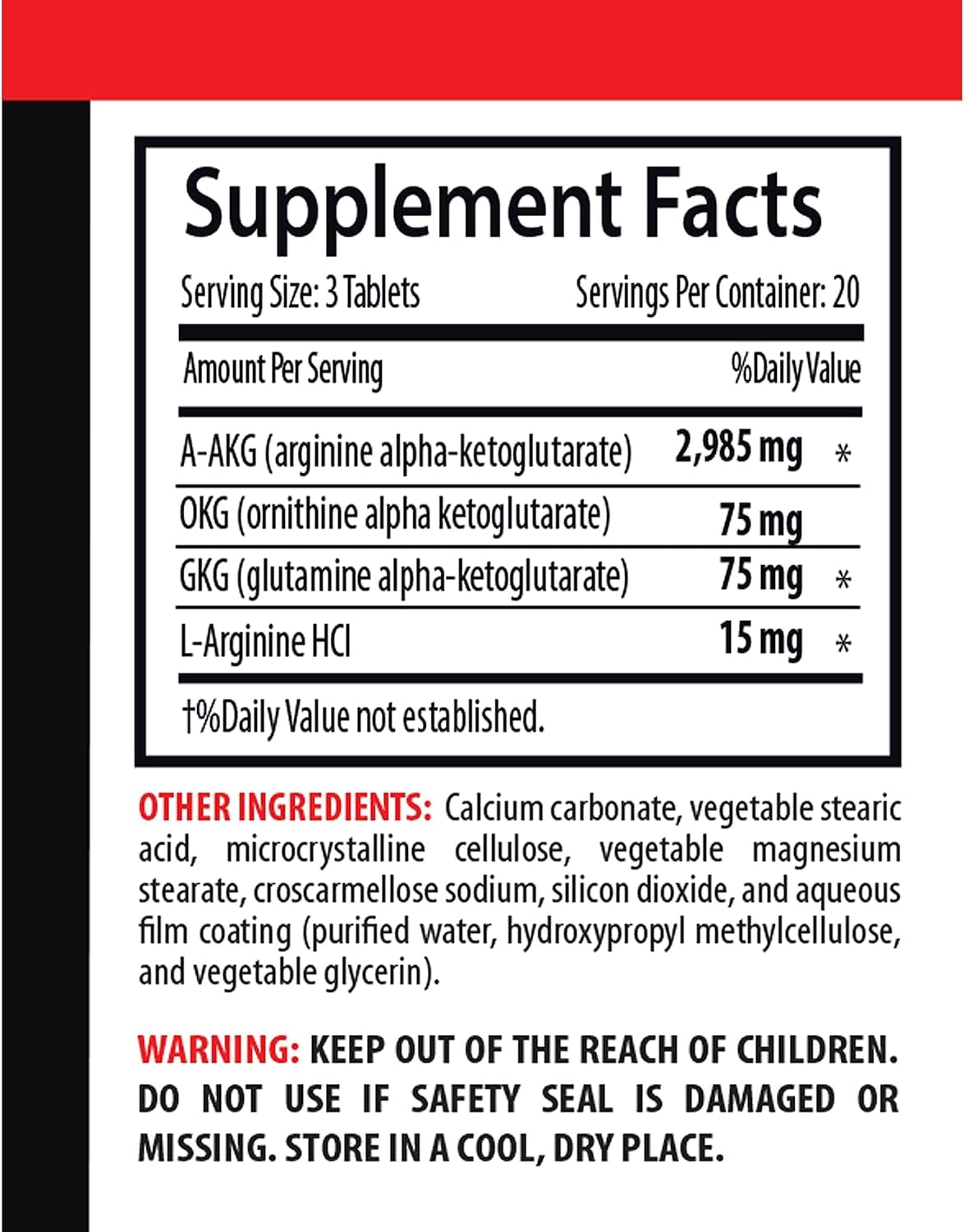 Nitric Oxide Supplement Pills R461