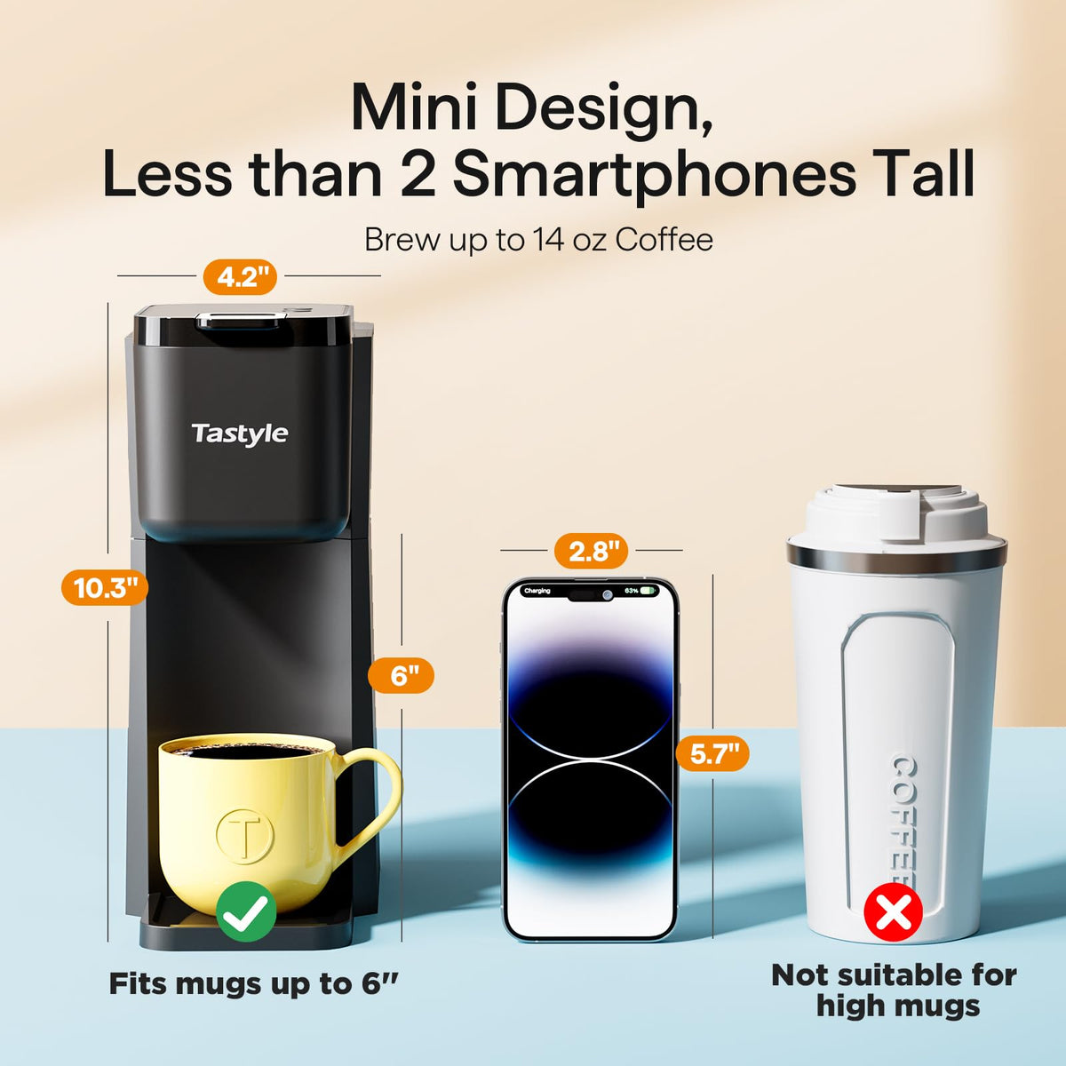 Mini Single Serve Hot and Iced Coffee Maker S62148