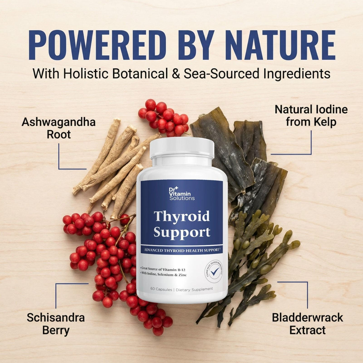 Iodine Thyroid Support Supplement 60 Capsules F7257