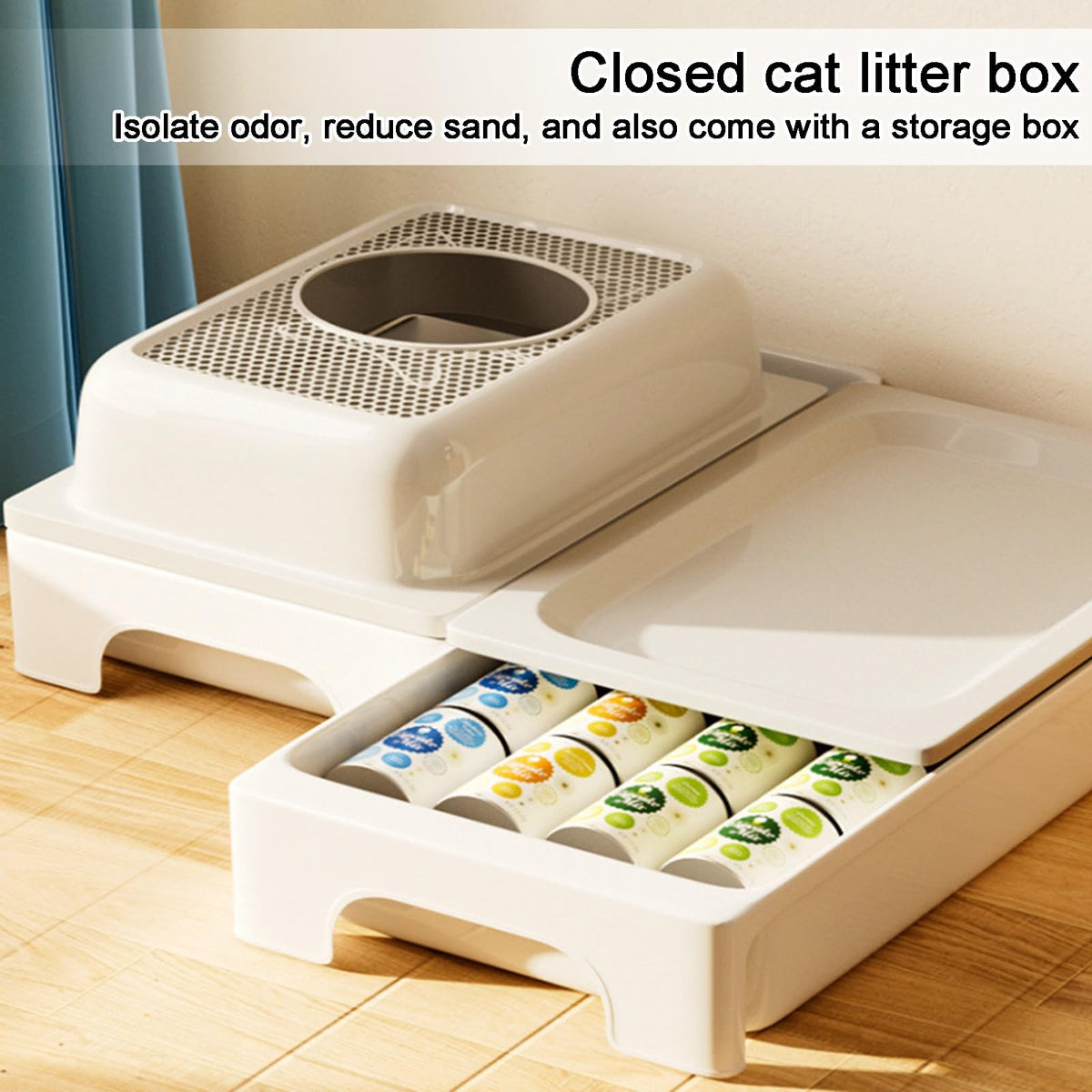 4-Tier Metal Cat Cage with Litter Box and Hammock L90990