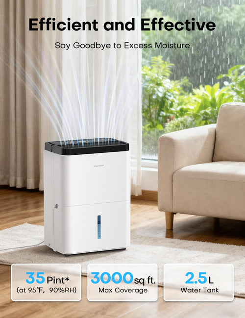 35 Pints Dehumidifier with Drain Hose S210