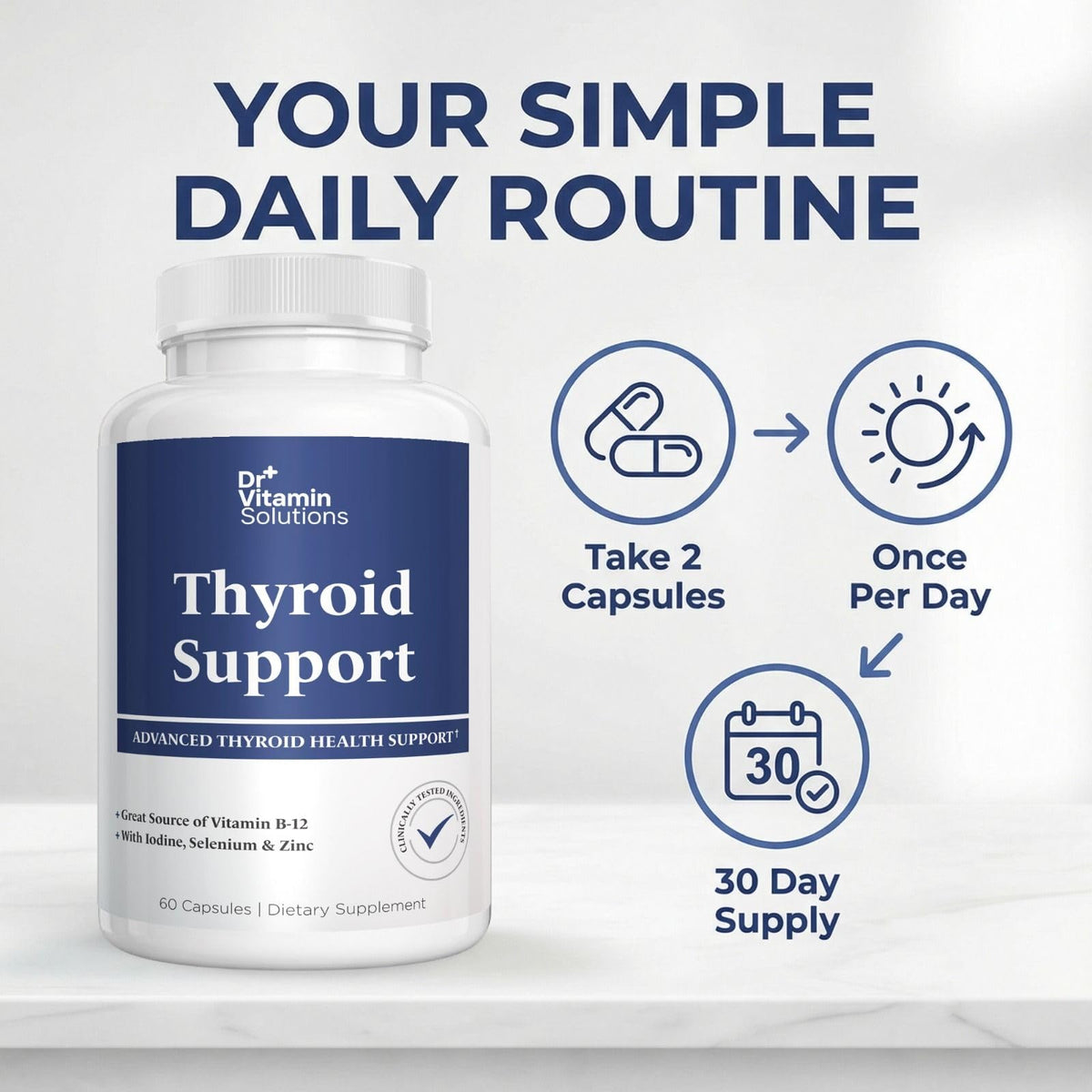 Iodine Thyroid Support Supplement 60 Capsules F7257