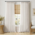 120 Inches Long 2 Panels Linen Curtains F6444