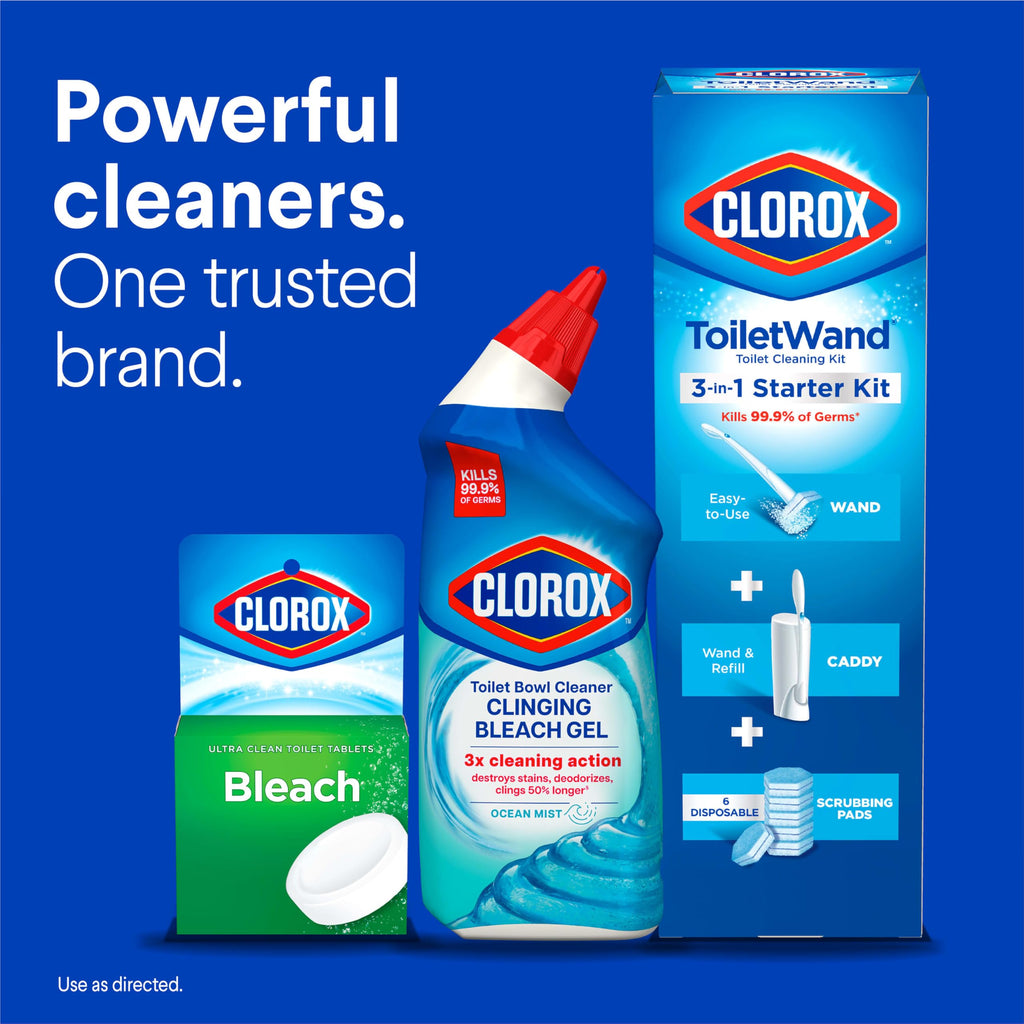 Toilet Bowl Cleaner Clinging Bleach Gel, Ocean Mist, 24 Fl Oz, Pack of 2 M88175