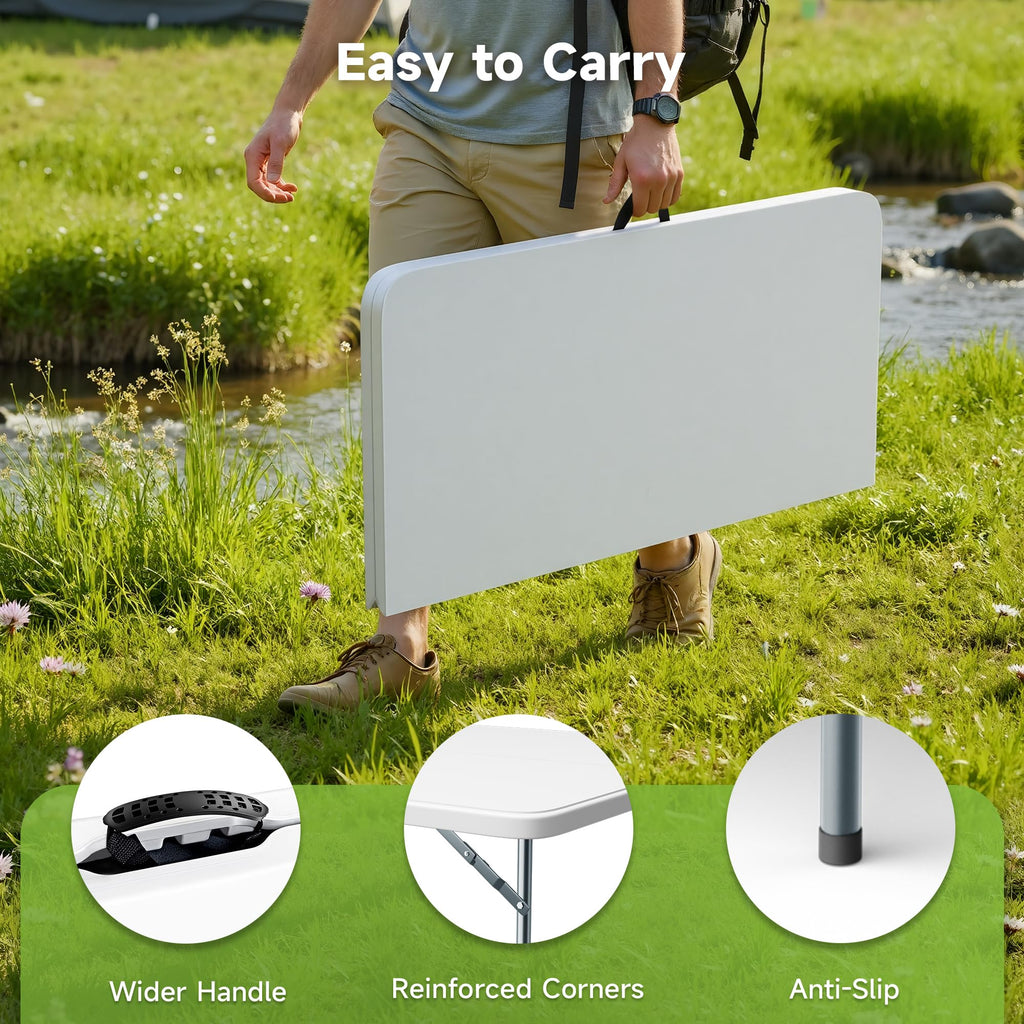 3 ft Square Folding Card Table with Carrying Handle C265