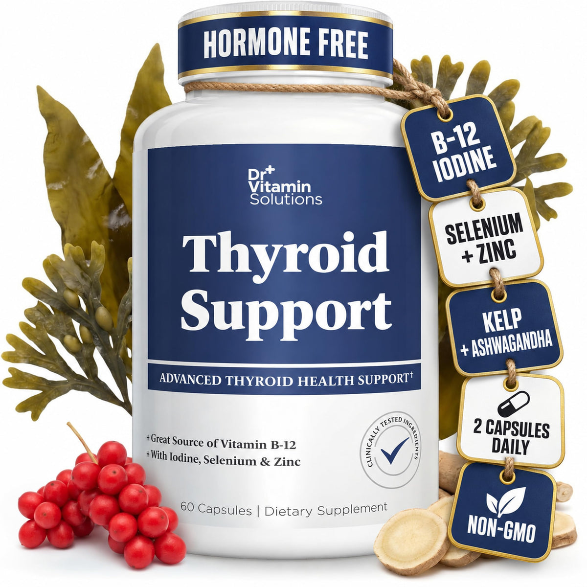 Iodine Thyroid Support Supplement 60 Capsules F7257