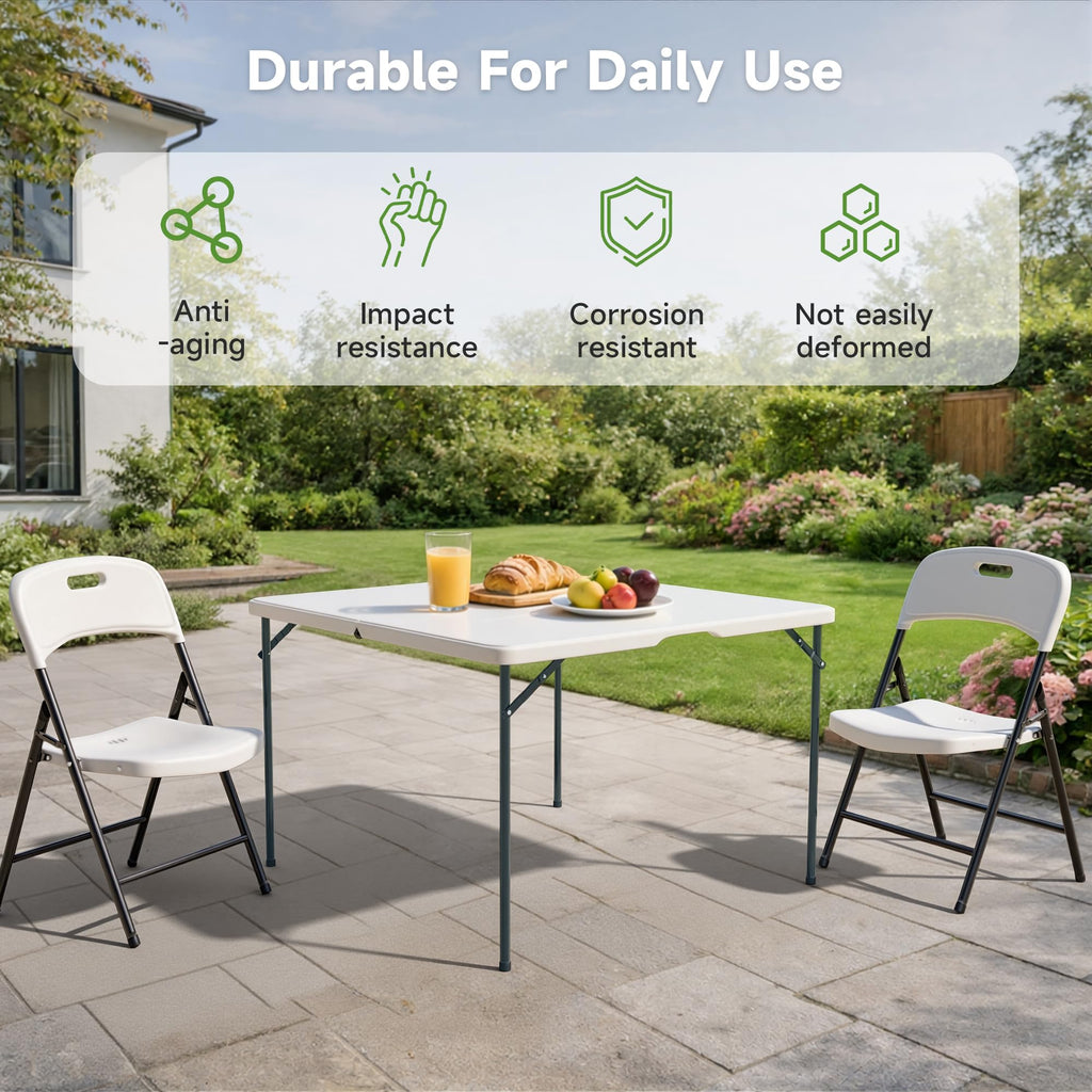 3 ft Square Folding Card Table with Carrying Handle C265