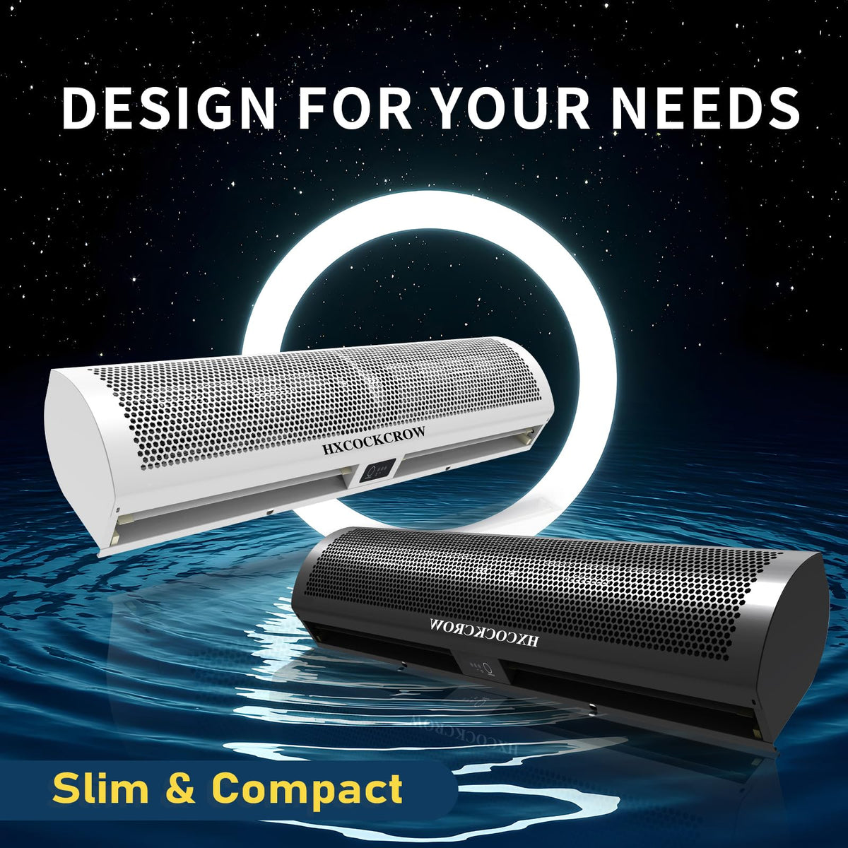 36 Inch Matte Black Wall Mounted Air Curtain O45423