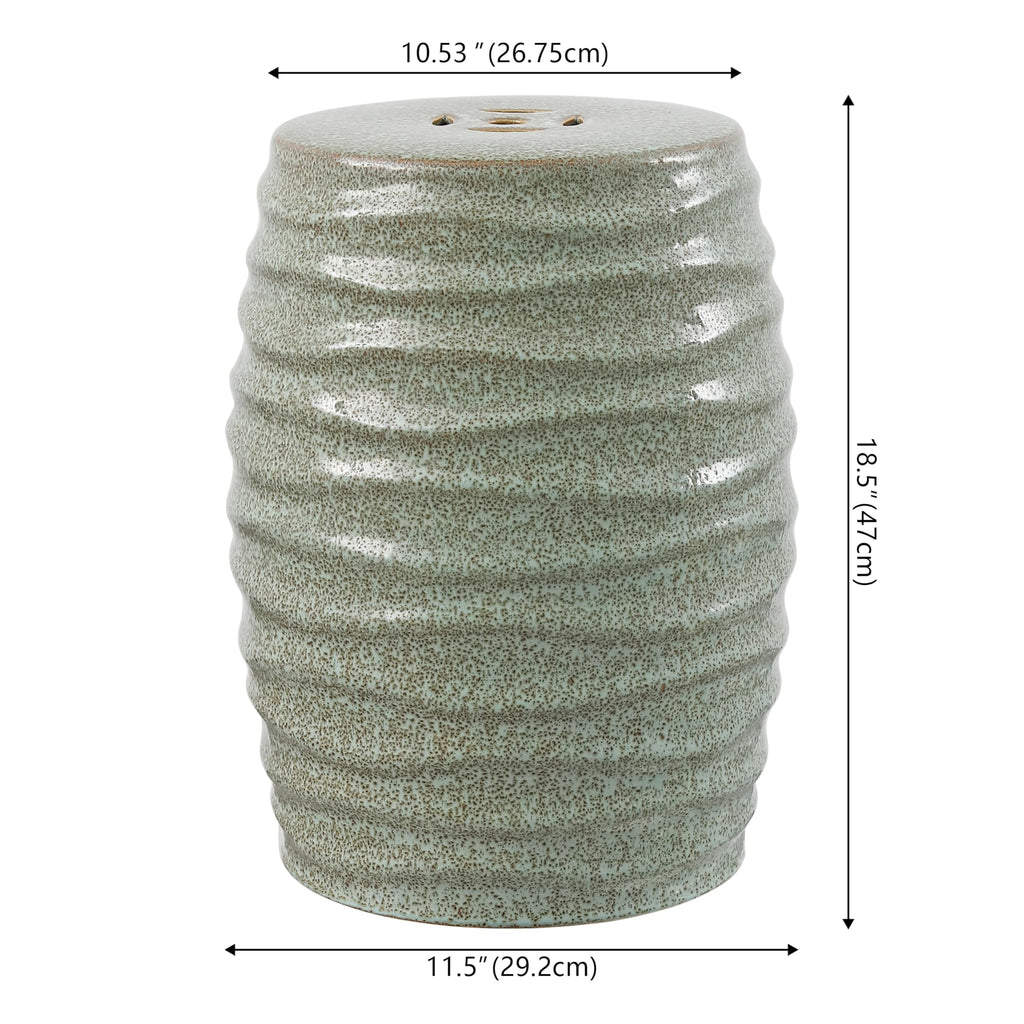 Blue Ceramic Garden Stool C795