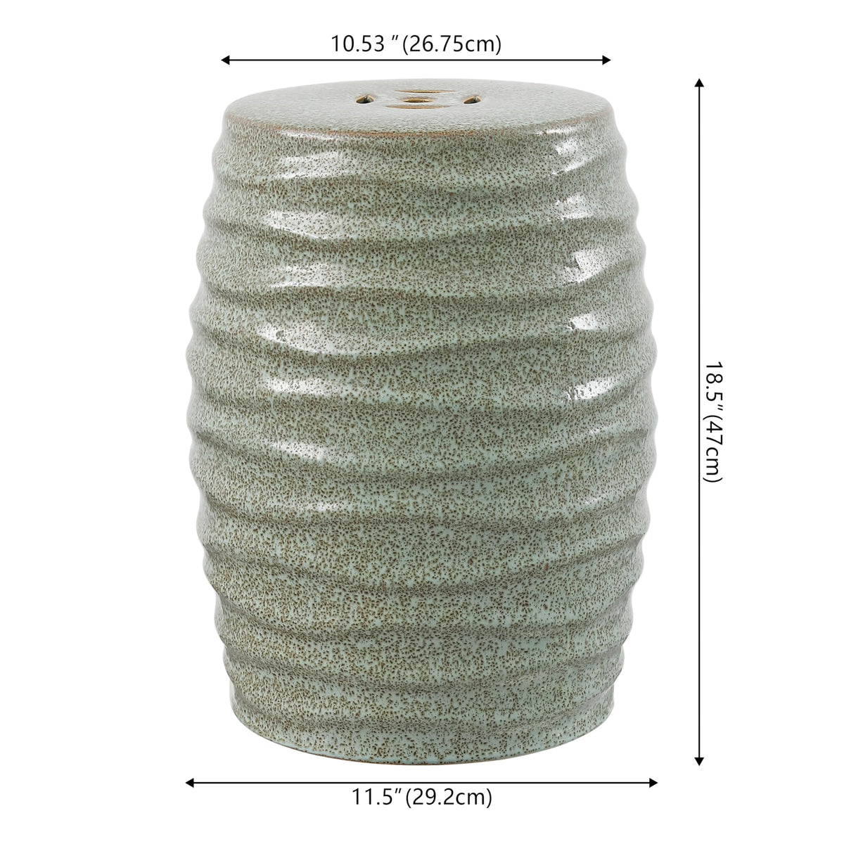 Blue Ceramic Garden Stool C795