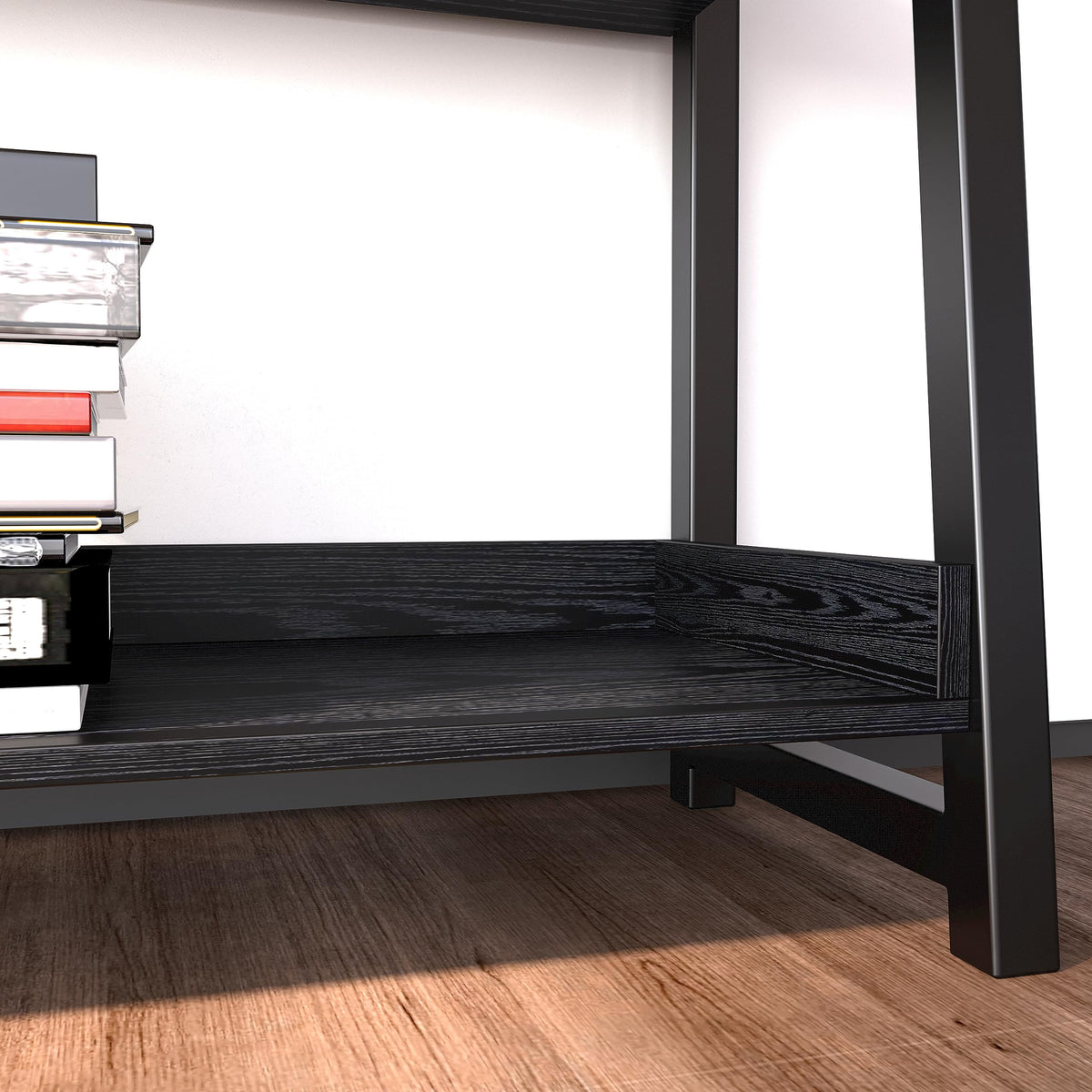 5-Tier Industrial Ladder Shelf Bookcase W82716