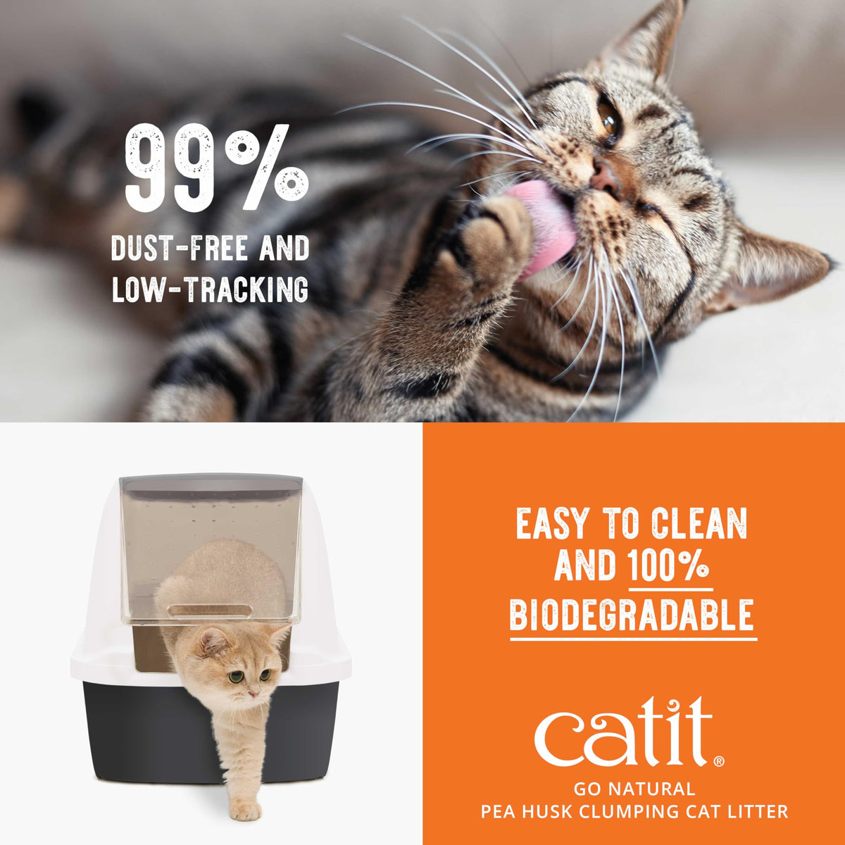 Pea Husk Clumping Cat Litter 12.3 lb Pack of 2 X310